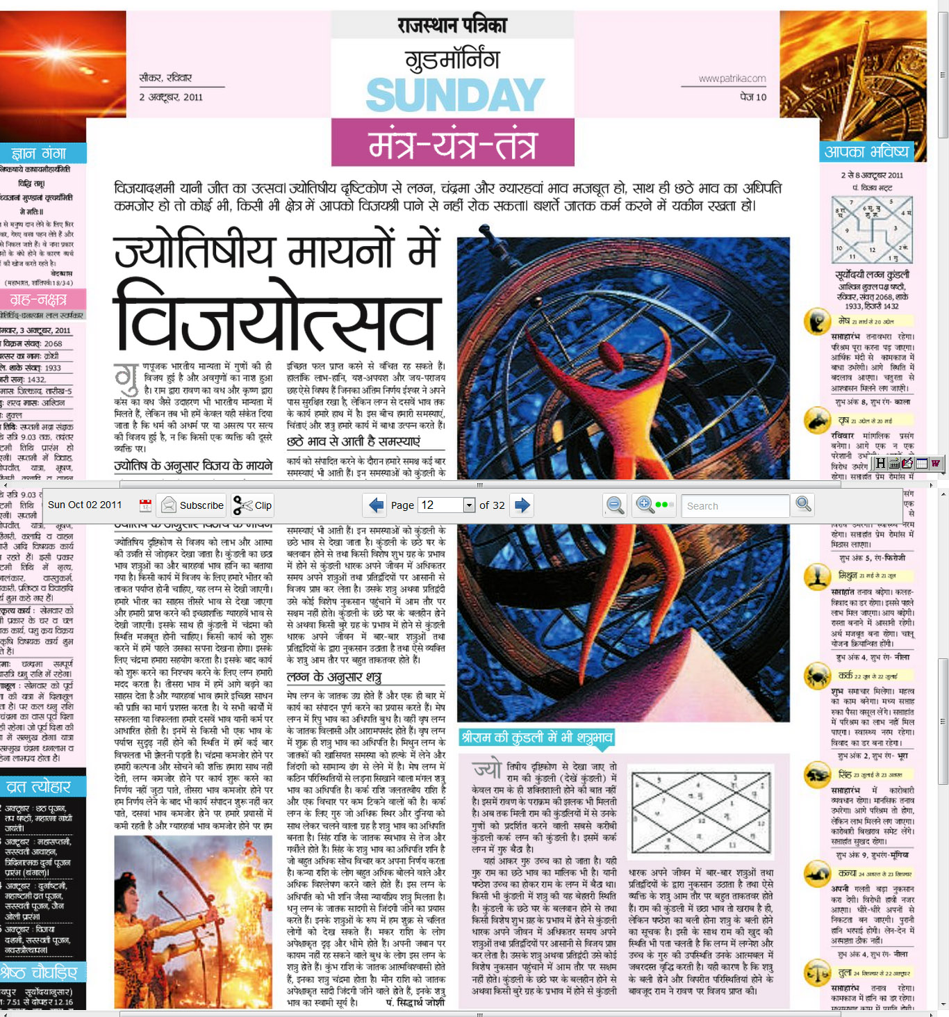 Astrologer Sidharth published in print media